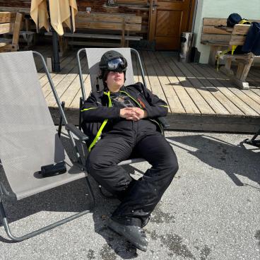 SchülerInnen am Skikurs