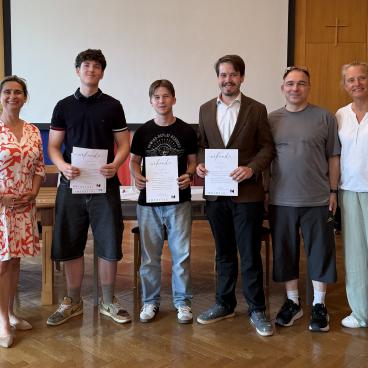 Julian Witt, Maximilian Gaisch und Lucas Renner werden geehrt