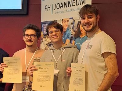Am Foto von links nach rechts: Maximilian Böhm, Paul Dauda, Oliver Arnold