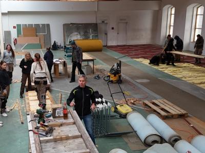 Projektarbeit in der Sporthalle Pottendorf